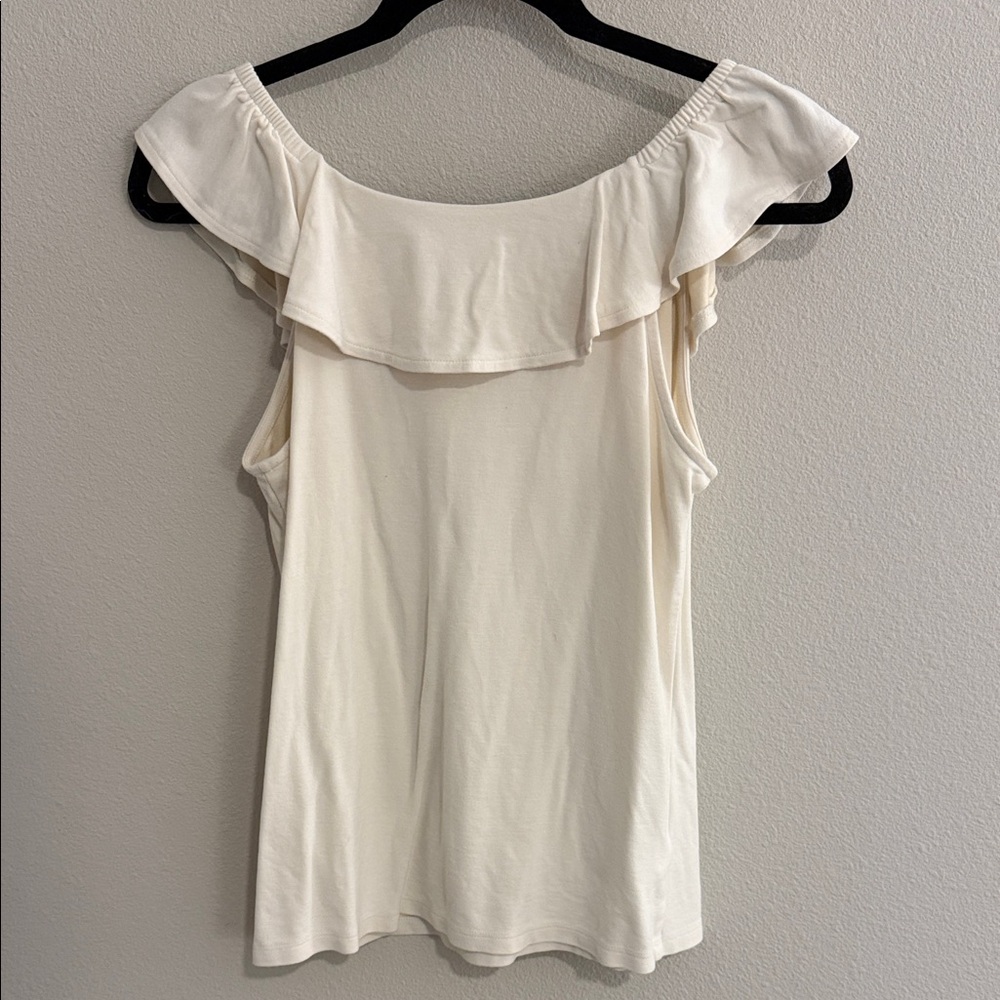 Off-White Ruffle Sleeve Blouse - Picture 2 of 2